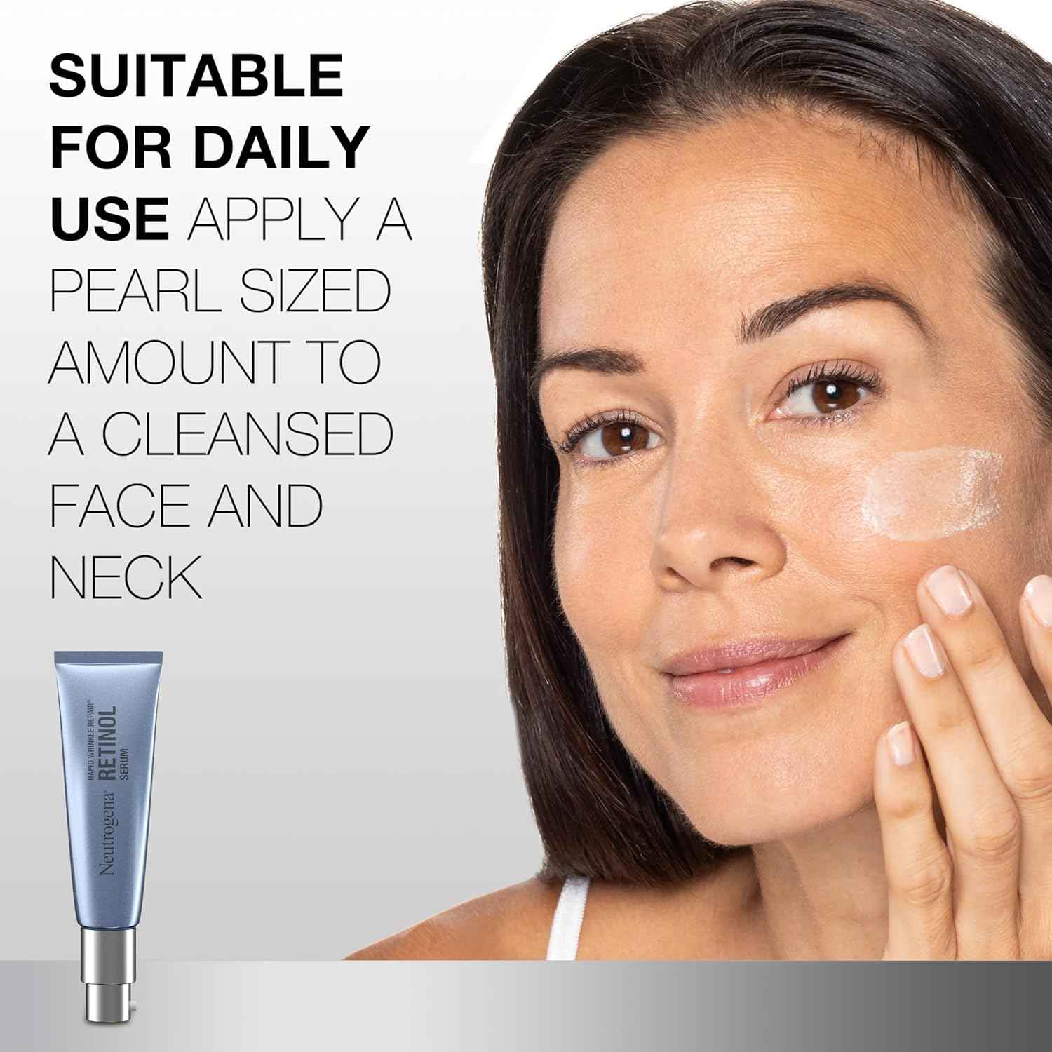 Neutrogena Rapid Wrinkle Repair Retinol Face Serum, Daily Anti-Aging Serum for Face with Retinol & Hyaluronic Acid to Fight Fine Lines, Wrinkles, & Dark Spots, 1 fl. oz