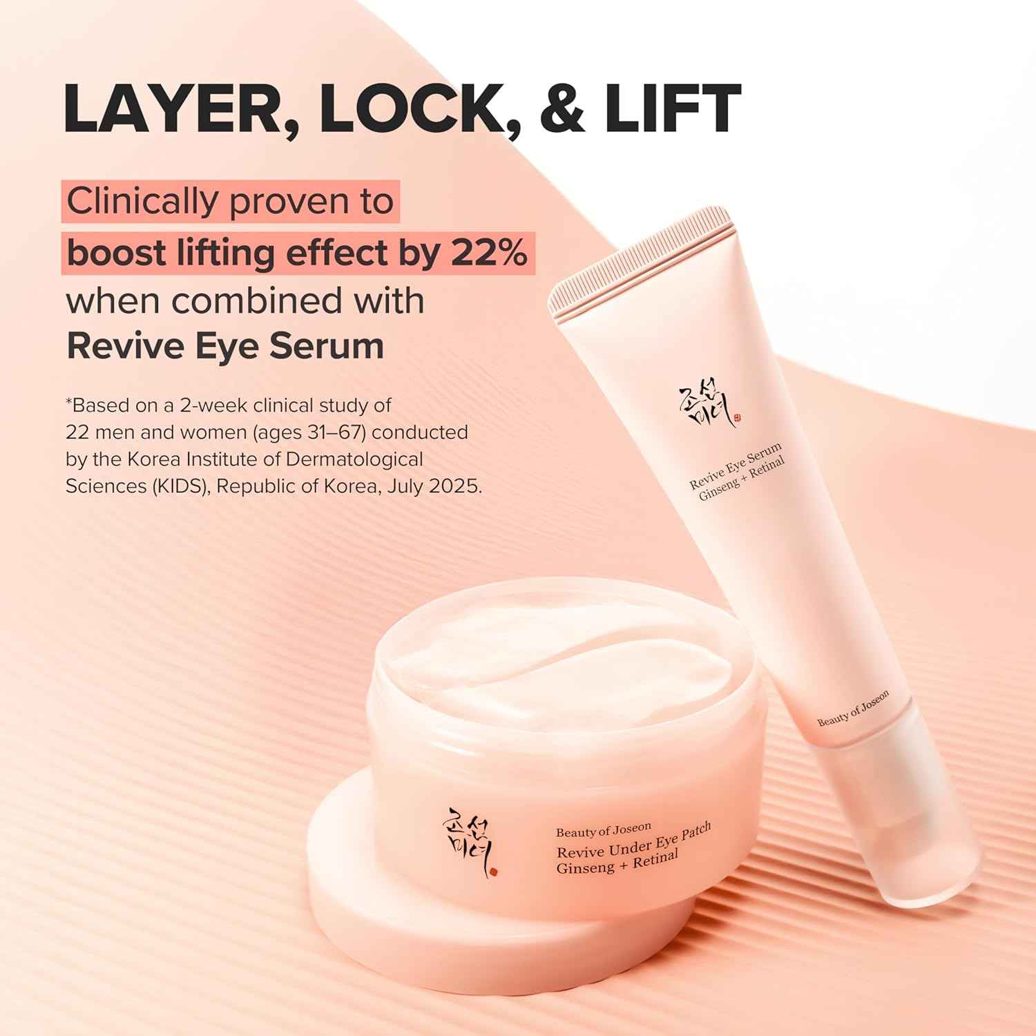 Beauty of Joseon Revive Eye Serum with Retinal Niacinamide Correction for Puffy Eye Bags Fine Lines Dark Circles Wrinkles, Korean Skin Care