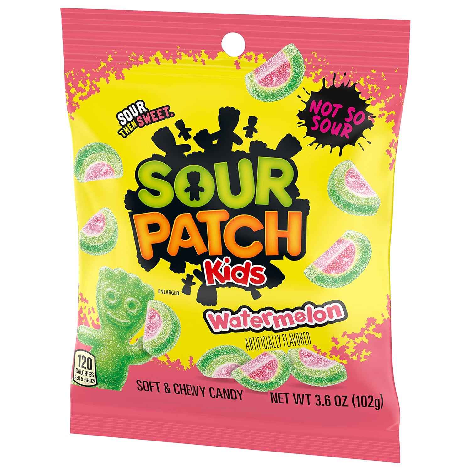 SOUR PATCH KIDS Watermelon Soft & Chewy Candy, Bulk Candy, 12-3.6 oz Bags
