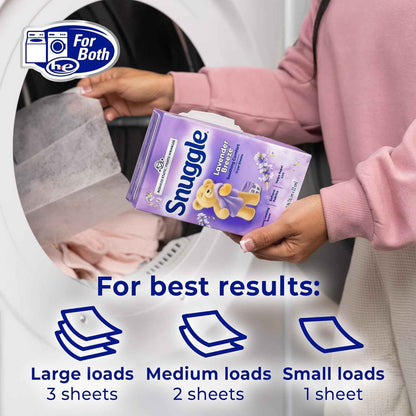 Snuggle Fabric Softener Dryer Sheets, Lavender Breeze Soothing Comfort, 230 Ct, Long-Lasting Fresh & Clean Scent, Softens Fabric, Reduces Static, Fights Wrinkles, Helps Repel Lint & Pet Hair, HE Safe