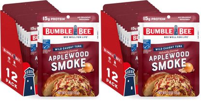Bumble Bee Seasoned Tuna Pouch - Wild Caught and Ready to Eat for Snack, Salad, Korean Tuna Bowl - 14g Protein per Serving - PERFECT, PORTABLE, GOODNESS - 2.5 oz Packet