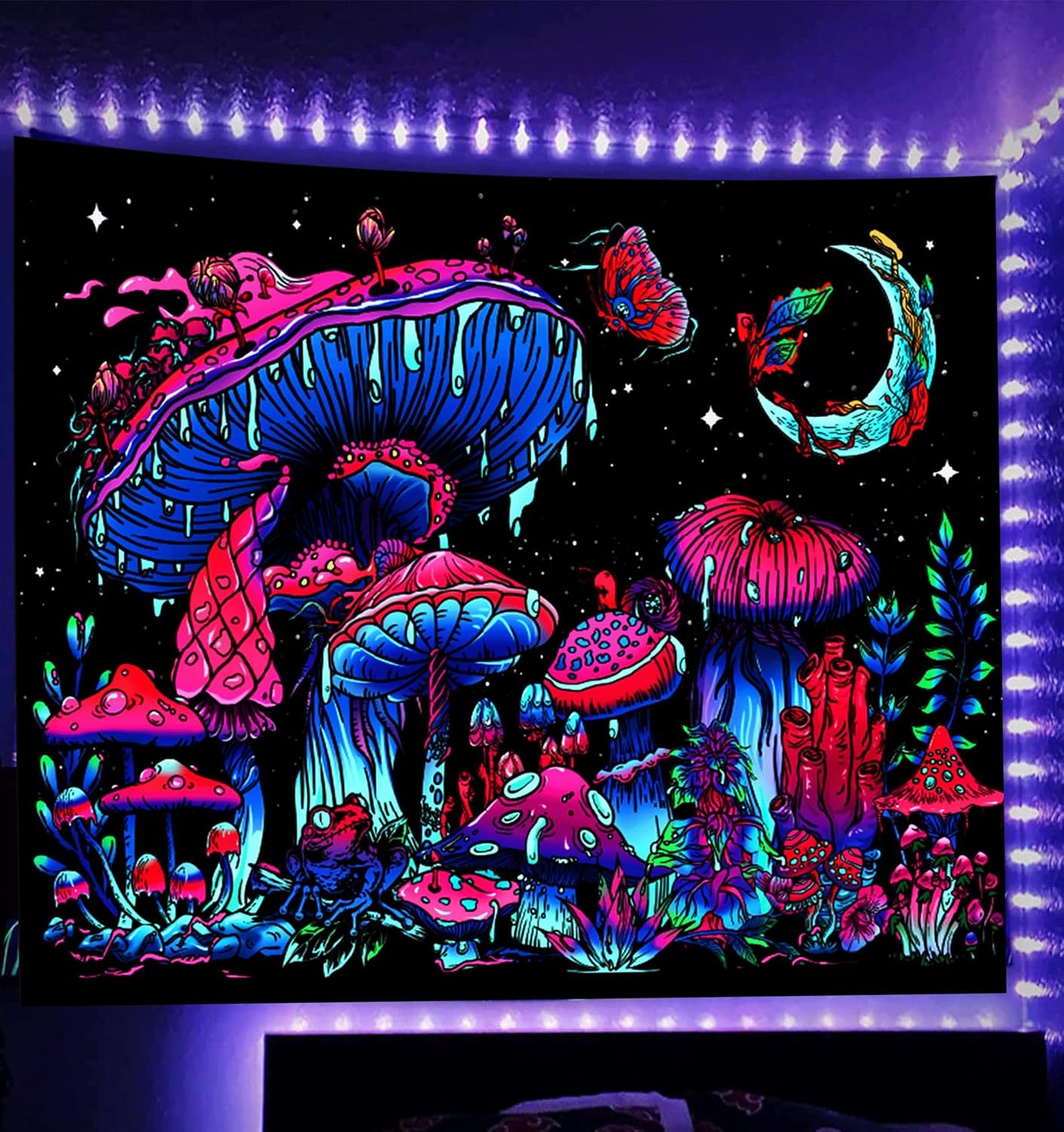 roperry_40ft_LED_Black_Light_Strip_Kit,_720_Units_Lamp_Beads,_Non-Waterproof_Blacklights_for_Glow_Party,_Indoor_Birthday,_Body_Paint,Halloween_(Indoor)