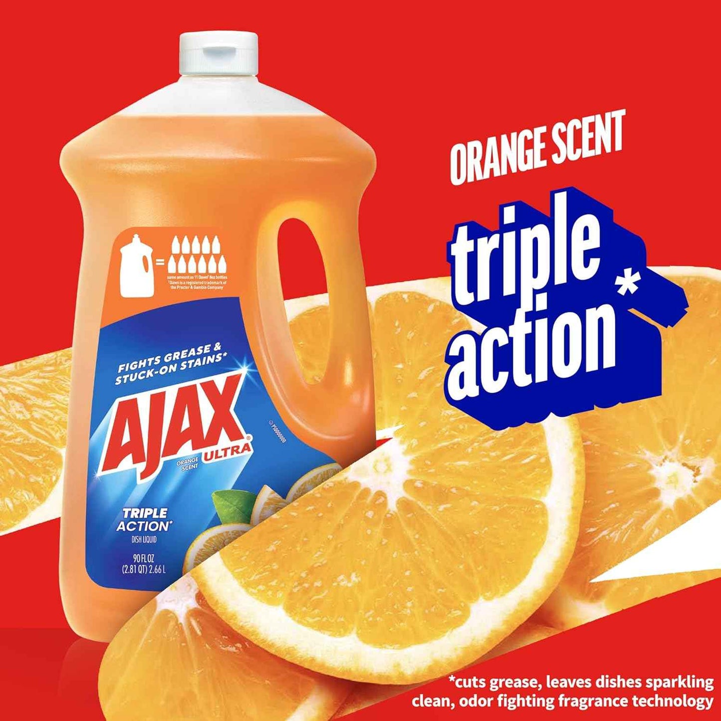 Ajax Ultra Liquid Dish Soap Orange Scent
