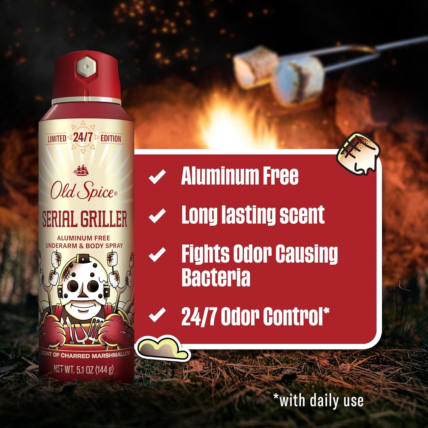 Old_Spice_Aluminum_Free_Body_Spray_for_Men,_Summerdudes,_24/7_Odor_Control,_24/7_Sunny_Freshness_&_Long_Lasting_Scent,_Limited_Edition,_Serial_Griller_with_Charred_Marshmallow_Scent,_5.1_oz