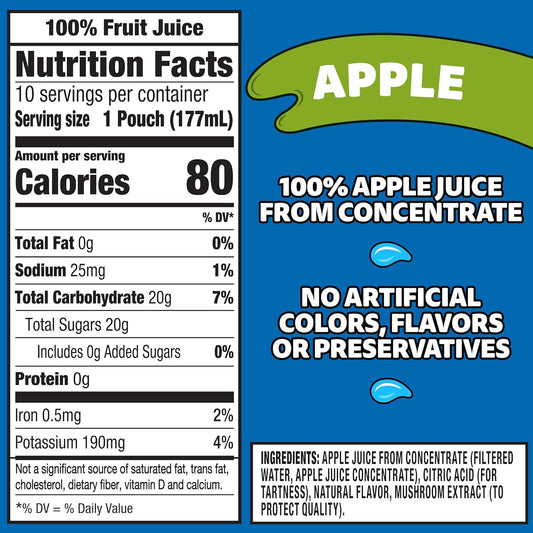 Capri_Sun_100%_Juice_Apple_All-Natural_Juice_from_Concentrate_with_added_ingredients,_10_ct_Box,_6_fl_oz_Pouches