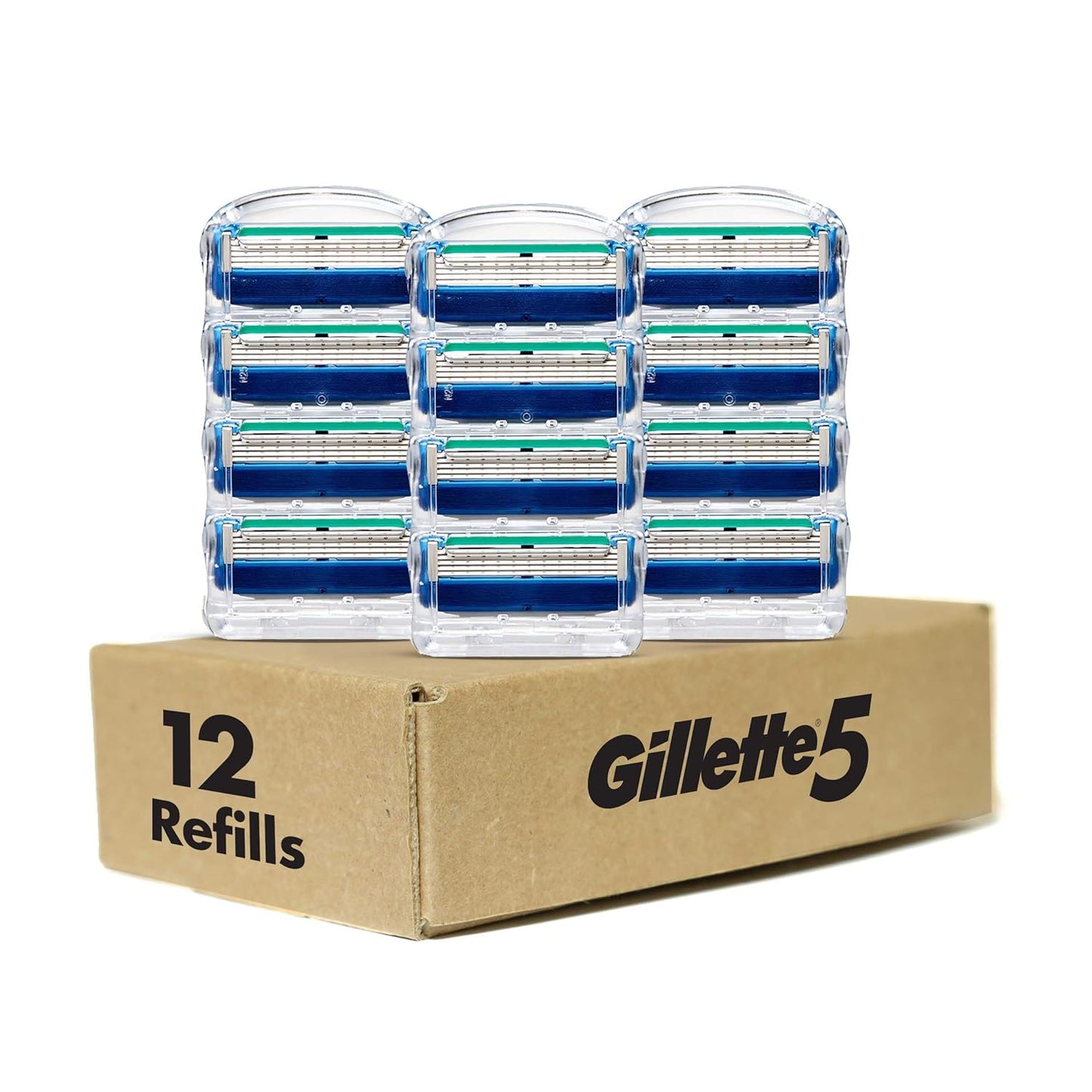 Gillette_5_Men's_5-Blade_Razor_Blade_Refills,_12_Count