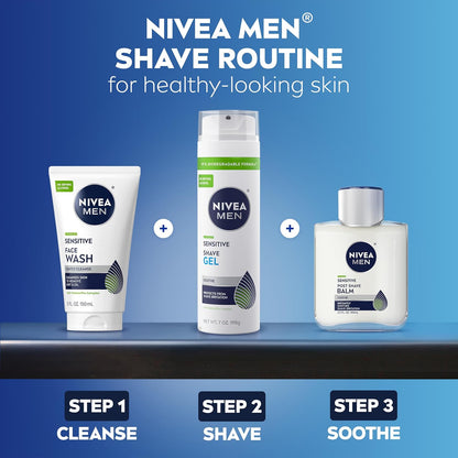 NIVEA_MEN_Sensitive_Shave_Gel,_Shaving_Gel_for_Men_with_Sensitive_Skin,_Enriched_with_VitaminPro_Complex,_7_Oz_Can,_Pack_of_3