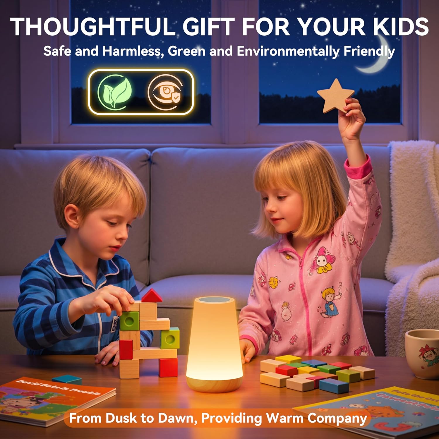 Auxmir_LED_Night_Light_Bedside_Lamp_Touch_and_Remote_Control_Dimmable_Tabletop_13_RGB_Colors_Changing_5_Brightness_Adjustable_Rechargeable_Portable_Lamp_for_Baby_Kids_Nursery_Bedroom_Bathroom_Camping