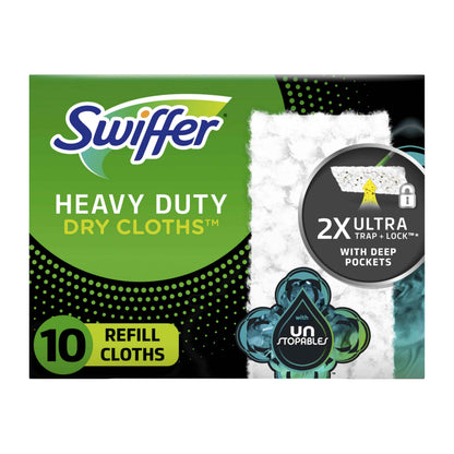 Swiffer Sweeper Heavy Duty Dry Multi-Surface Cloth Refills for Floor Sweeping and Cleaning