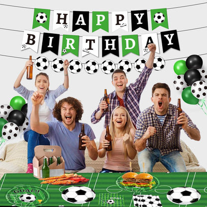 170_PCS_Soccer_Party_Decorations,_Soccer_Birthday_Party_Decorations_-_Includes_Plates,_Napkins,_Cups,_Banner,_Balloons,_Tablecloth,_Knives,_Forks_for_Sports_Soccer_Theme_Party_Decorations,_Serve_24