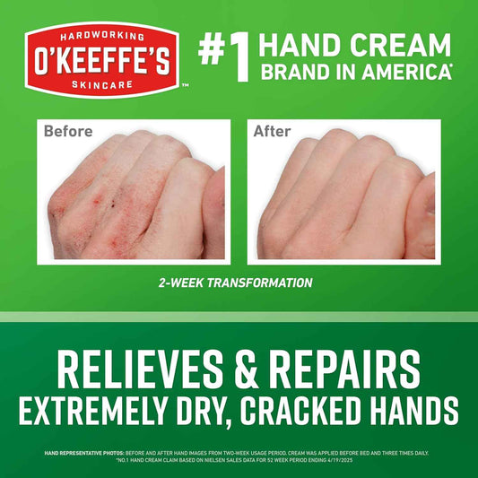 O'Keeffe's Working Hands Hand Cream for Extreme Dryness - Repairing Skincare for Cracked, Dry Hands