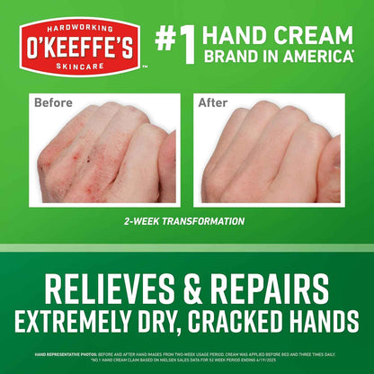 O'Keeffe's Working Hands Hand Cream for Extreme Dryness - Repairing Skincare for Cracked, Dry Hands