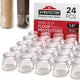 24 Clear Non-Slip Cups (1.3 - 2")