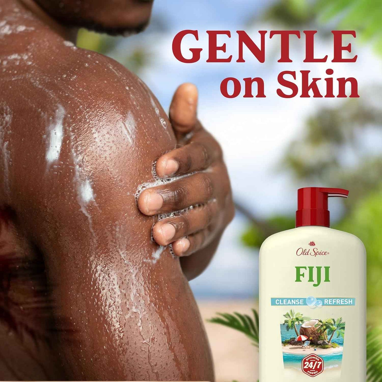 Old Spice Body Wash for Men, 24/7 Shower Fresh with Lasting Scent, Cleanse & Refresh, Gentle on Skin, Vitamin B3