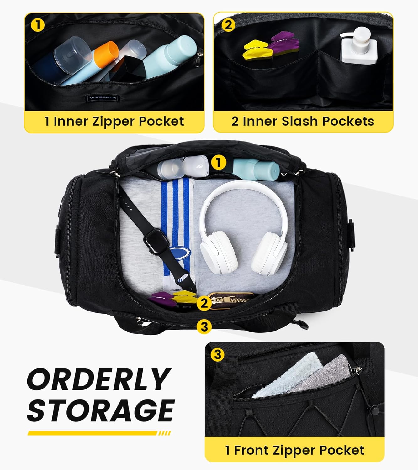 Vorspack_Gym_Bag_for_Men_-_18_Inches_Duffle_Bag_for_Travel_Duffel_Bag_with_Shoe_Compartment_Lightweight_Travel_Bag_for_Gym_Sports_Overnight_Weekender_-_Black