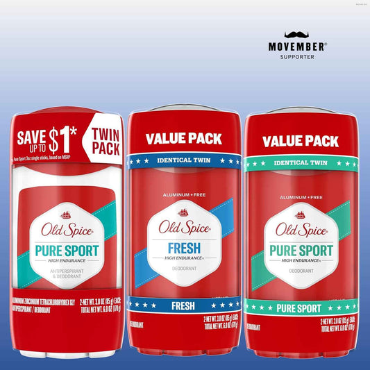 Old Spice High Endurance Deodorant for Men, Aluminum Free, Fresh Scent, 3.0 oz