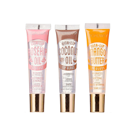 Ruby_Kisses_Broadway_Vita-Lip_Clear_Lip_Gloss_(3_Pack_Mango_Butter,_Rosehip,_Coconut_Oil),_Ultra-Hydrating_&_Soothing_Formula_with_Vitamin_Oils,_High-Shine_Non-Sticky_Finish,_Healing_Lip_Balm