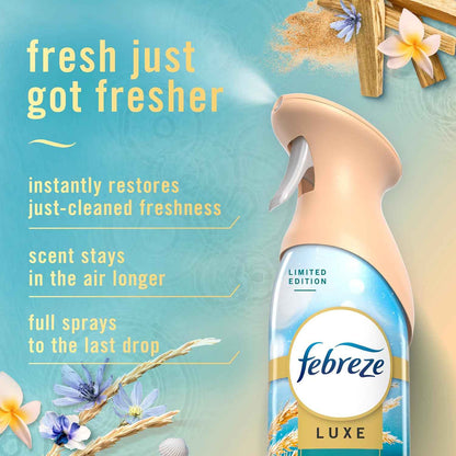 Febreze Air Mist, Air Freshener, Odor Fighting Room Spray, Deodorizer for Home Bathroom Kitchen Office Apartment,  Warm Ocean Breeze, Summer Golden Hour Variety Pack
