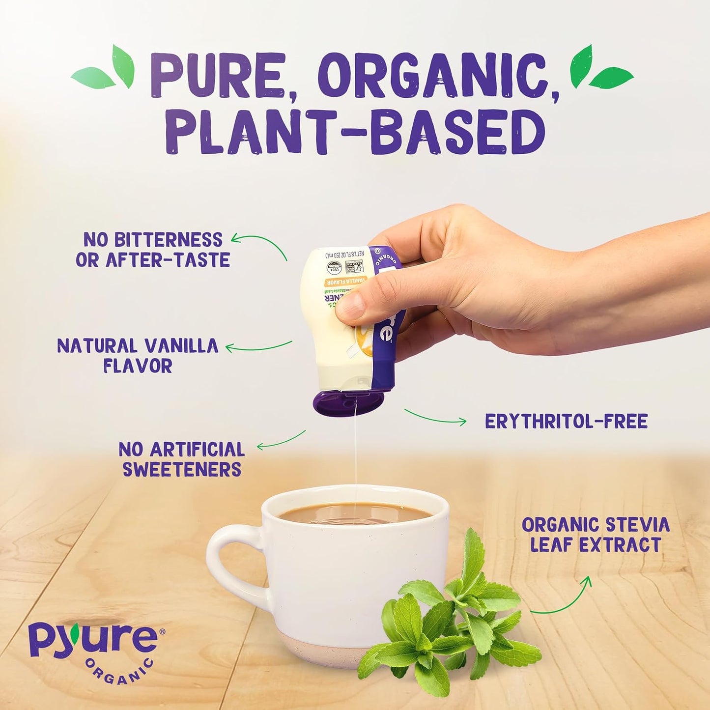 Pyure_Organic_Vanilla_Stevia_Liquid_Sweetener_|_Sugar-Free_Stevia_Drops_|_Keto_Sugar_Substitute_|_Zero_Calorie,_Zero_Carb,_Zero_Sugar_|_Liquid_Sweetener_for_Coffee,_Tea,_Baking_|_1.8_fl_oz_Bottle