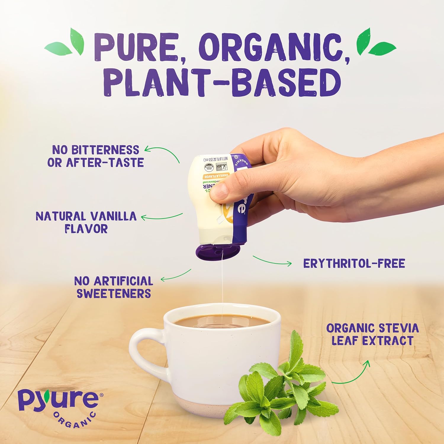 Pyure_Organic_Vanilla_Stevia_Liquid_Sweetener_|_Sugar-Free_Stevia_Drops_|_Keto_Sugar_Substitute_|_Zero_Calorie,_Zero_Carb,_Zero_Sugar_|_Liquid_Sweetener_for_Coffee,_Tea,_Baking_|_1.8_fl_oz_Bottle