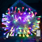 70FT 200LED Christmas String Lights Plug in, Outdoor Indoor Connectable Twinkle Fairy Lights with Timer and 8 Modes, Christmas Tree Lights for Garden Party Wedding Christmas Decoration, Warm White