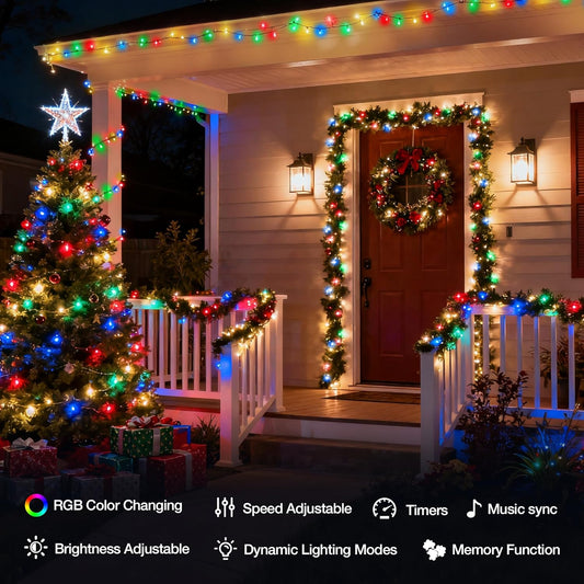 RGB_Christmas_Lights_Outdoor,_98.4FT_300_LED_Color_Changing_String_Lights_with_Remote_&_Timer,_Music_Sync_Multiple_Modes_Waterproof_Christmas_Tree_Light_for_Home_Party_Holiday_Xmas_Decoration