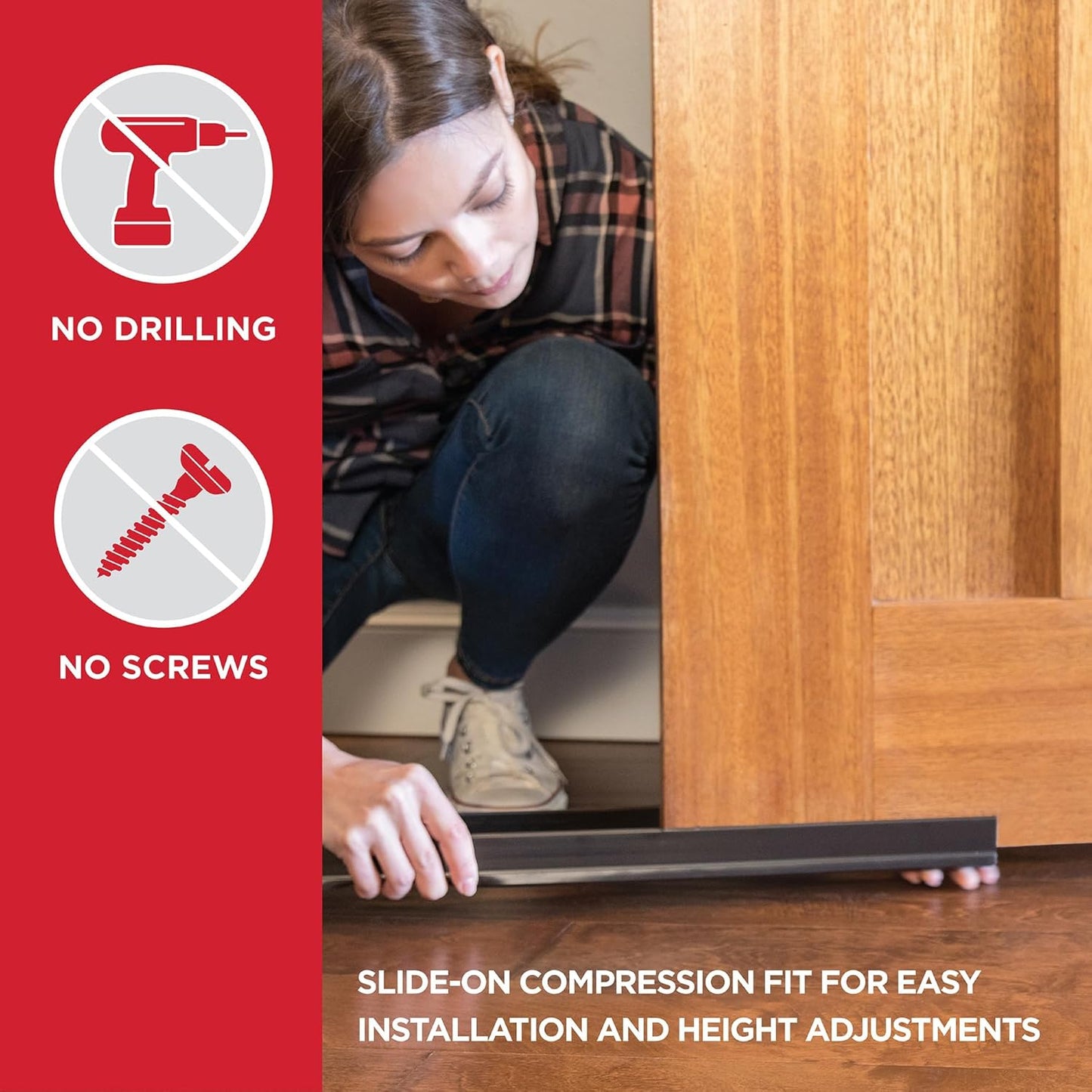 M-D_Building_Products_Vinyl_Cinch®_U-Shape_Door_Bottom_Seal,_Slide-On_Weatherstripping_Draft_Stopper,_Easy_to_Install,_Fits_36”_x_1-3/4”_Doors,_Fills_3/8”-_3/4”_Gaps,_43336,_White