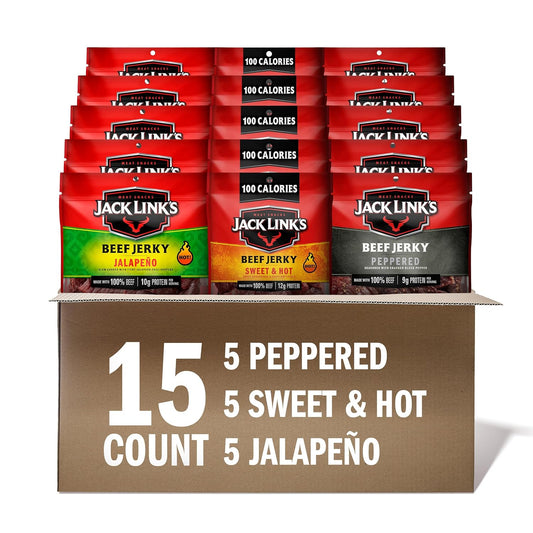 Jack_Link's_Beef_Jerky_Bold_Variety_Pack_-_Includes_Sweet_&_Hot,_Jalapeno_and_Peppered_Jerky,_Bulk_Protein_Snack_Pack,_Good_Source_of_Protein,_Meat_Snacks_Made_with_100%_Beef_-_1.25_Oz_(Pack_of_15)