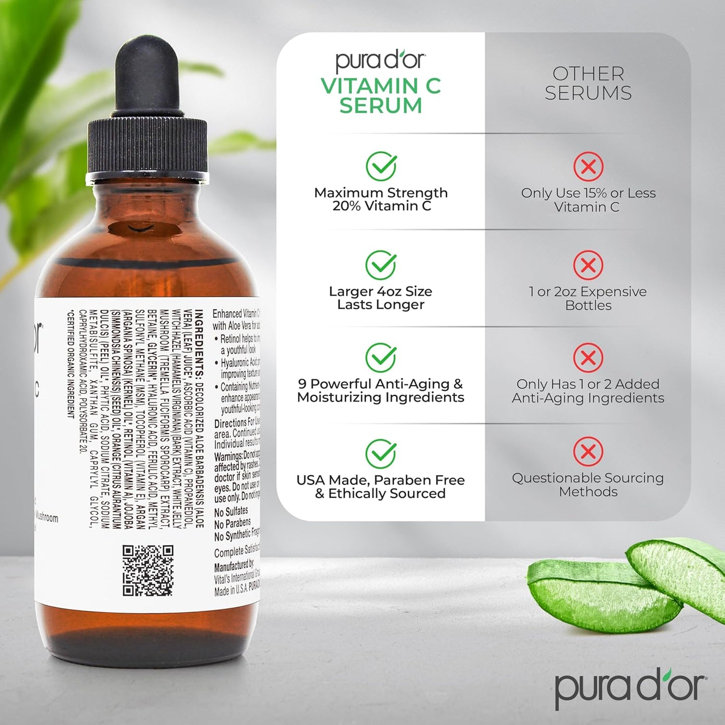 PURA_D'OR_20%_Vitamin_C_Facial_Serum_4_Oz_Antioxidant_Blend_w/Retinol,_Hyaluronic_Acid,_Vitamin_E,_Ferulic_Acid_-_Hydrating_Lightweight_Skincare_Formula_-_Men_Women_Daily_Use_After_Bath_Oil_Skin_Care