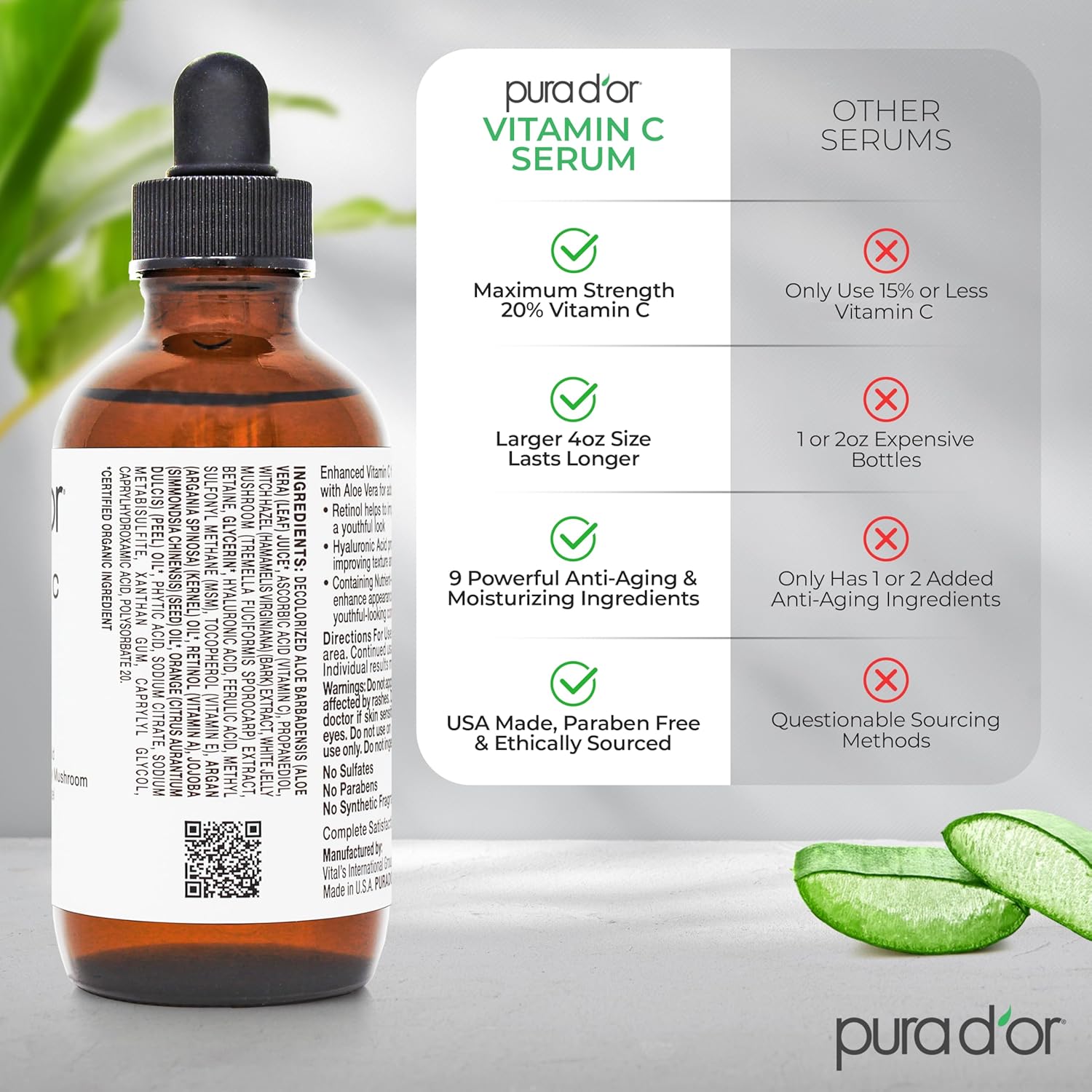 PURA_D'OR_20%_Vitamin_C_Facial_Serum_4_Oz_Antioxidant_Blend_w/Retinol,_Hyaluronic_Acid,_Vitamin_E,_Ferulic_Acid_-_Hydrating_Lightweight_Skincare_Formula_-_Men_Women_Daily_Use_After_Bath_Oil_Skin_Care
