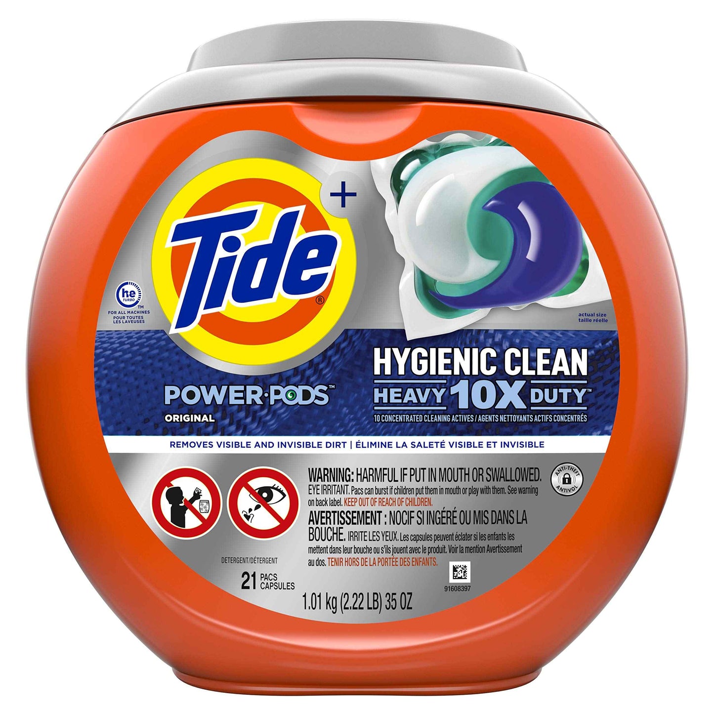 Tide Hygienic Clean Power PODS Laundry Detergent Pacs, Removes Visible and Invisible Dirt