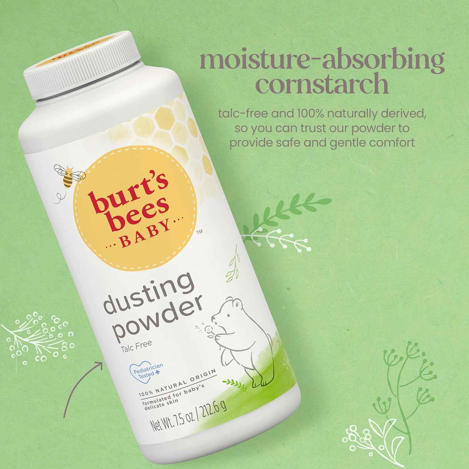 Burt's Bees Baby Dusting Powder, 100% Natural Origin Baby Powder Talc-Free