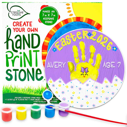 Creative Roots Paint Your Own Garden Stone, Craft Kits, Stepping Stones Kit for Kids, Ceramics to Paint, Ages 6+