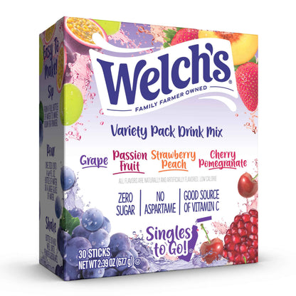 Welch's Singles To Go Water Drink Mix - Powder Sticks, 0.48 Ounce (Pack of 12)