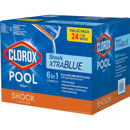 Clorox® Pool&Spa™ Shock XTRABLUE® Plus, Kills Bacteria & Algae in Swimming Pools, Swim-Ready in 15 Minutes
