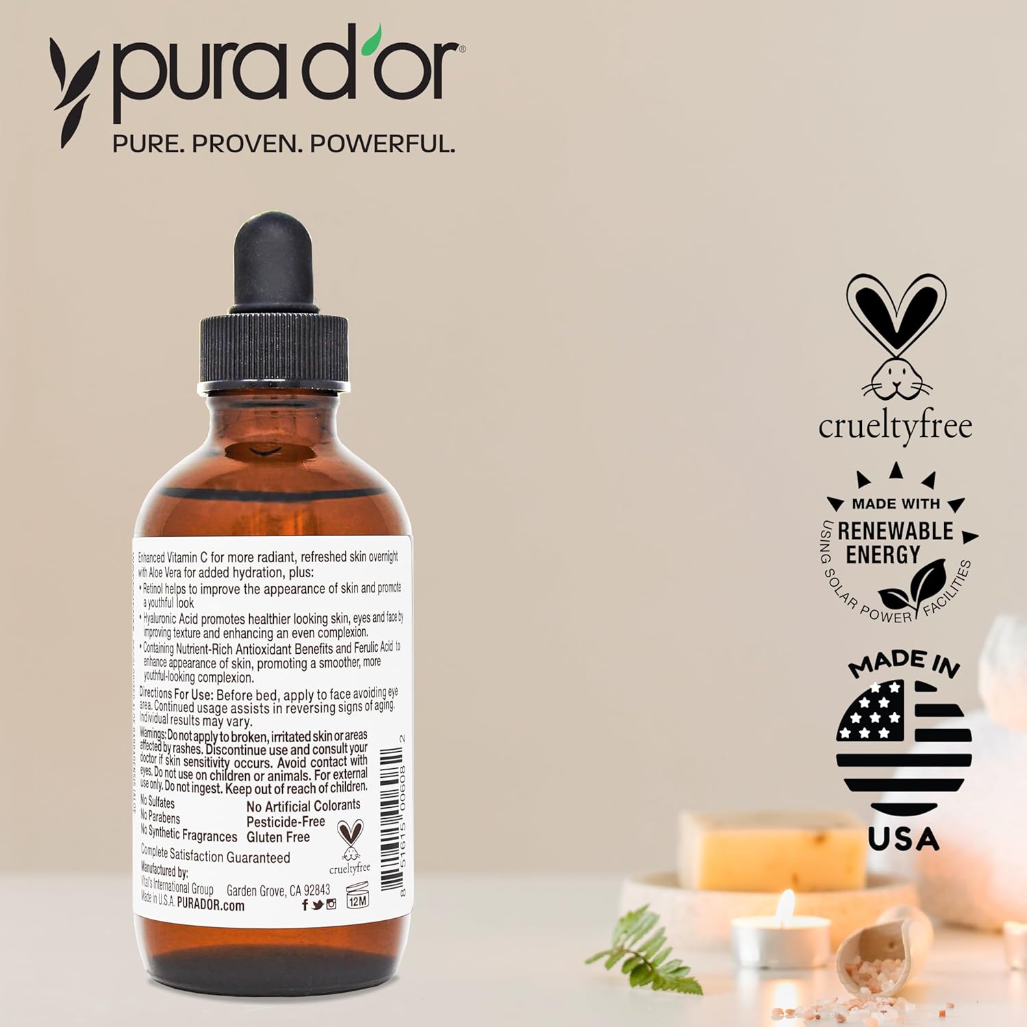PURA_D'OR_20%_Vitamin_C_Facial_Serum_4_Oz_Antioxidant_Blend_w/Retinol,_Hyaluronic_Acid,_Vitamin_E,_Ferulic_Acid_-_Hydrating_Lightweight_Skincare_Formula_-_Men_Women_Daily_Use_After_Bath_Oil_Skin_Care