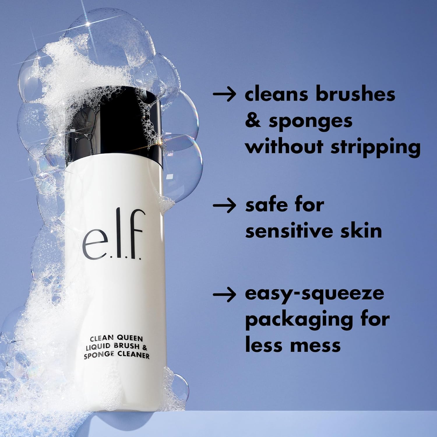 e.l.f._Clean_Queen_Liquid_Brush_&_Sponge_Cleaner,_Gentle_Foaming_Cleaner_For_Removing_Leftover_Makeup,_Dirt_&_Grime,_Vegan_&_Cruelty-Free,_4.1_oz