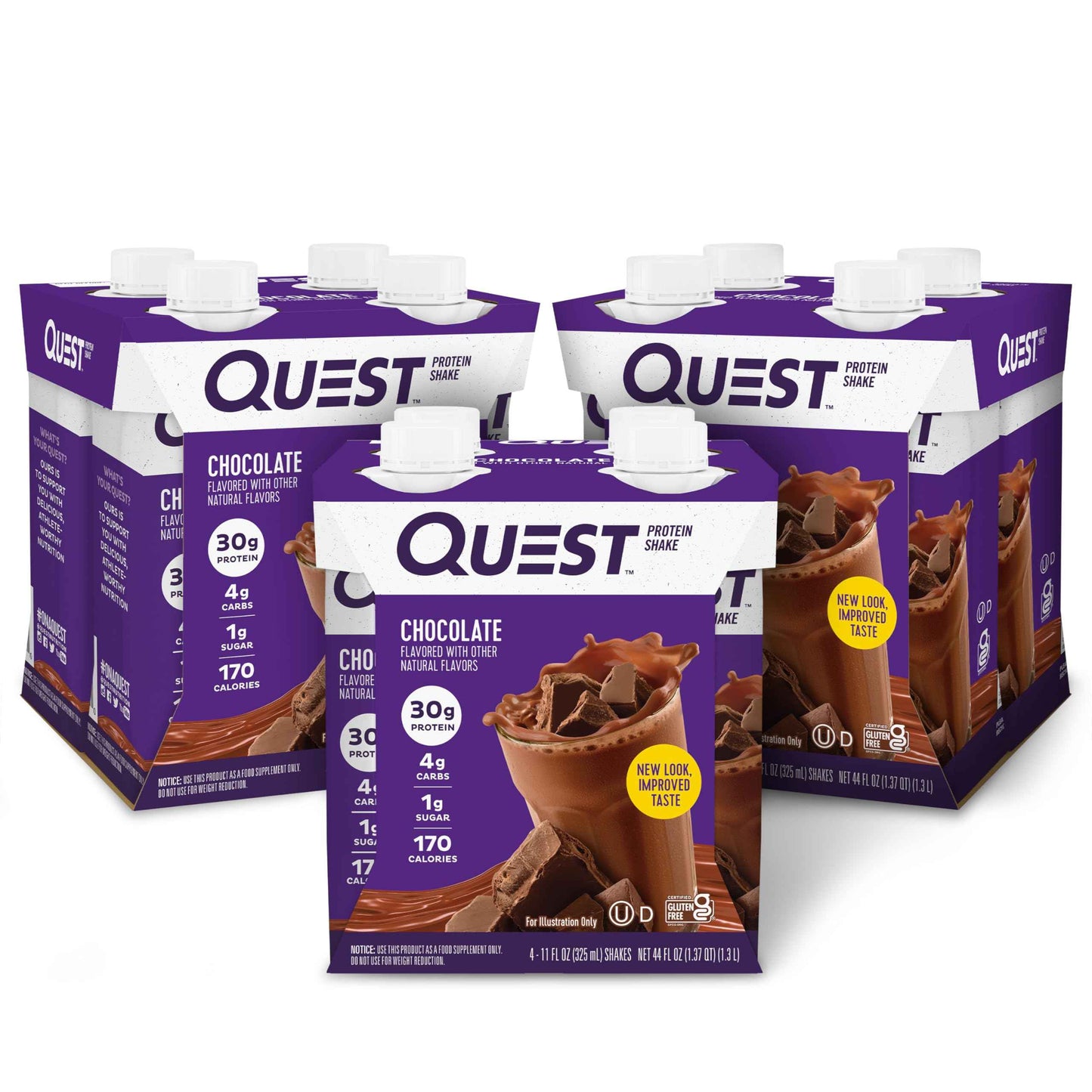 Quest Nutrition Ready to Drink Protein Shake, 30g Protein, 3g Net Carbs, Gluten Free, Keto Friendly