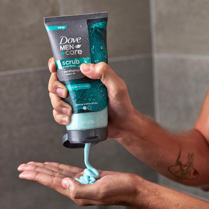 DOVE_MEN_+_CARE_Body_and_Face_Scrub_Eucalyptus_Deeply_Exfoliates_for_Hydrated_&_Nourished_Skin_100%_Gentle_Cleanser,_No_Sulfate_Cleansers_or_Parabens_9_oz