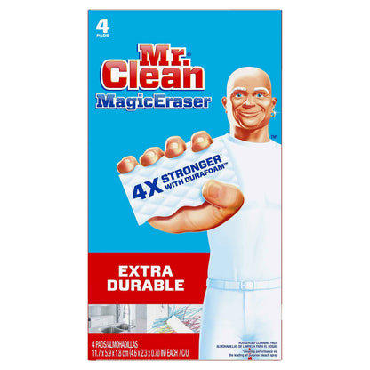 Mr. Clean Magic Eraser Sponge, All Purpose Cleaner, Cleaning Scrubber, Wall, Sneaker, Kitchen, Bathroom, Shower Cleaner, Cleaning Supplies, Melamine Sponge, Cleaning Pads, Extra Durable