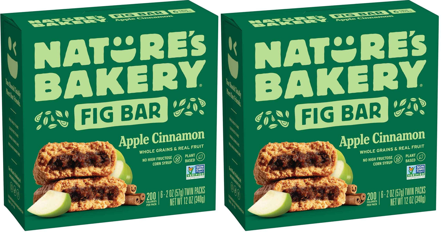 Nature's Bakery Whole Wheat Fig Bars, Real Fruit, Vegan, Non-GMO, Snack bar