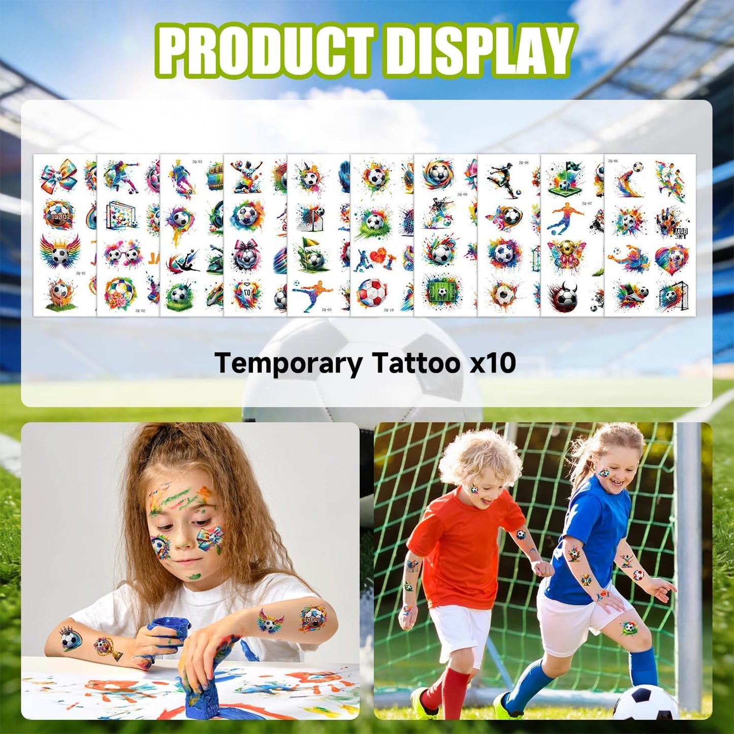 60PCS_Soccer_Party_Favors,_Soccer_Goodie_Bag_Stuffers_with_10_x_6.5_Inch_Bags_Keychain_Medal_Tattoo_Sticker_Slap_Bracelets_Whistles,_for_Kids_Soccer_Birthday_Party_Decorations_Supplies_Souvenirs