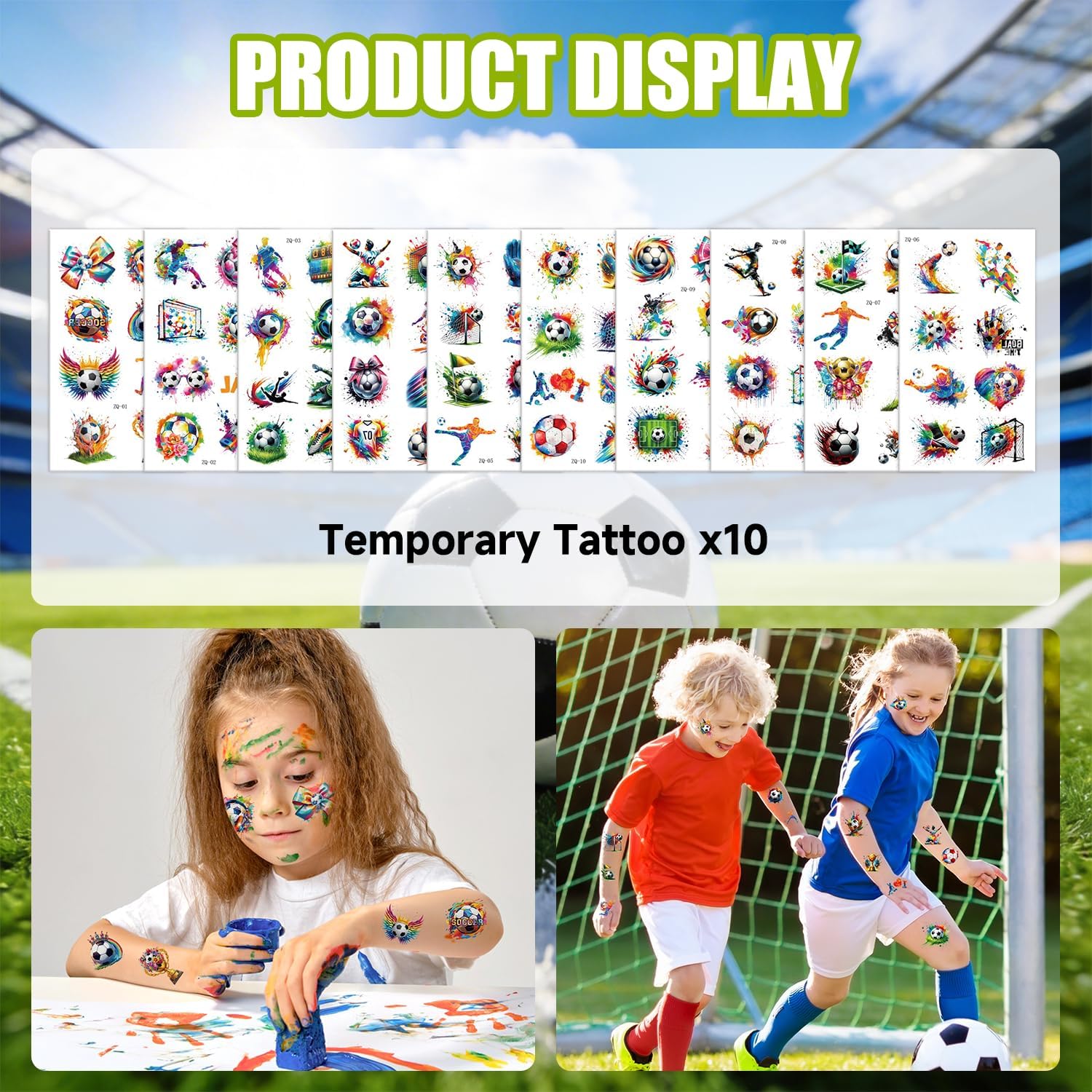 60PCS_Soccer_Party_Favors,_Soccer_Goodie_Bag_Stuffers_with_10_x_6.5_Inch_Bags_Keychain_Medal_Tattoo_Sticker_Slap_Bracelets_Whistles,_for_Kids_Soccer_Birthday_Party_Decorations_Supplies_Souvenirs