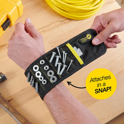 MagSnap_Magnetic_Wristband_by_Wrap-It_Storage_-_Black_-_Great_Father_Gift_Wrist_Magnet_Tool_Belt_and_Screw_Holder