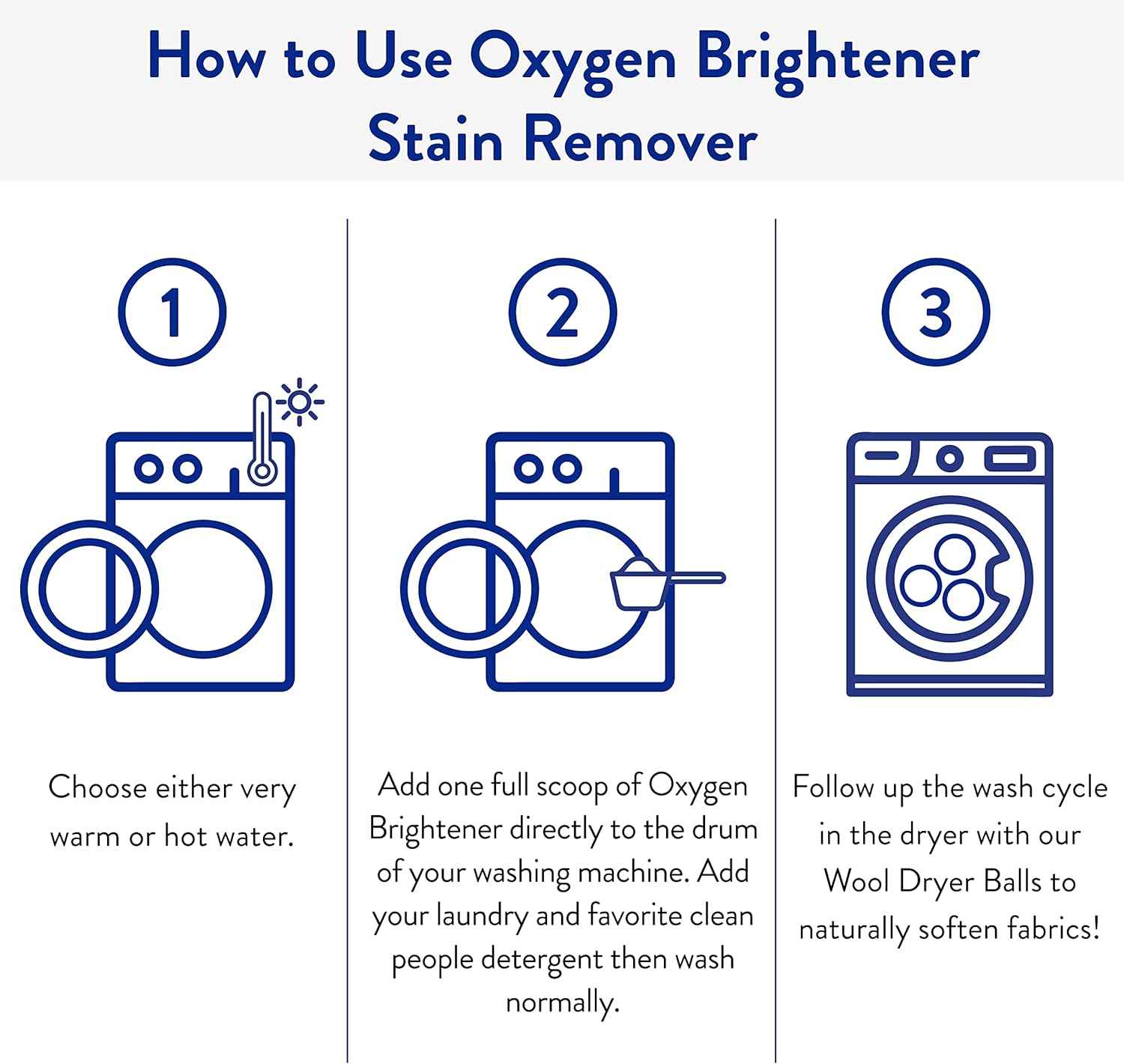 The Clean People Oxygen Brightener Stain Remover | Bleach Alternative, Simple Ingredients, Brightens Dull Whites AND Colors