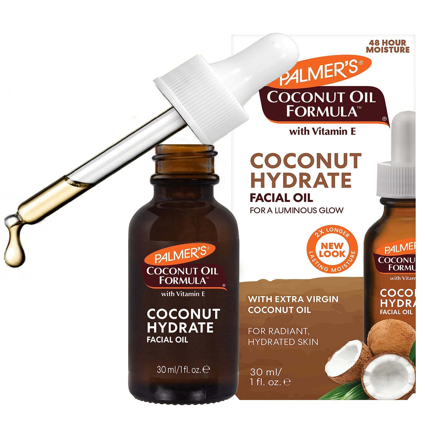 Palmer&amp;#39;s Coconut Oil Formula Coconut Monoi Luminous Hydration Facial Oil, 1 Ounce