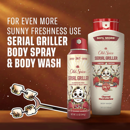 Old_Spice_Aluminum_Free_Body_Spray_for_Men,_Summerdudes,_24/7_Odor_Control,_24/7_Sunny_Freshness_&_Long_Lasting_Scent,_Limited_Edition,_Serial_Griller_with_Charred_Marshmallow_Scent,_5.1_oz