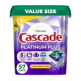 Cascade Platinum Plus Dishwasher Pods, Dishwasher Detergent, Dish Detergent Soap, Lemon