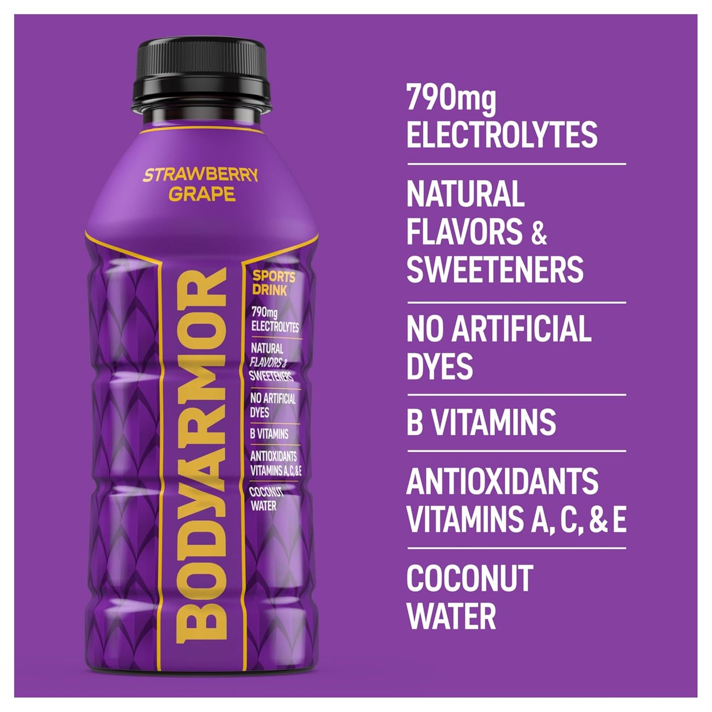BODYARMOR_Sports_Drink,_Strawberry_Grape,_Electrolyte_Drink_Hydration,_16_Fl_Oz_Bottles_(12_Pack),_Flavored_Coconut_Water_with_B_Vitamins_&_Antioxidants