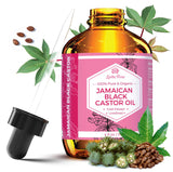 Jamaican Black Castor Seed Oil, Jamaican Black Castor Oil for Hair Growth, 100% Natural, Pure Organic Serum, Scalp Oil Treatment, Skin Soothing 4 oz
